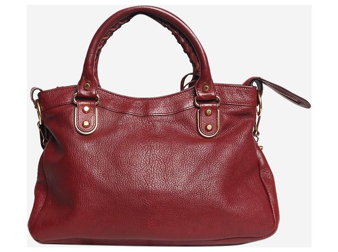Balenciaga Borsa City bordeaux Bordò - vista 3