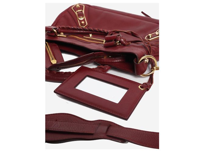 Balenciaga Borsa City bordeaux Bordò - vista 8