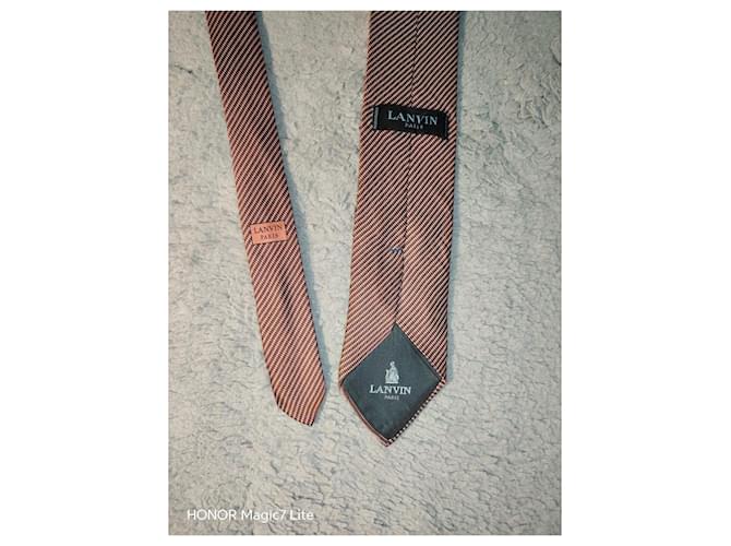 Cravatta Lanvin Paris Marrone - vista 5