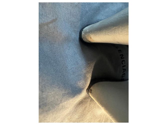 Sandali con zeppa Balenciaga in pelle bianca con borchie dorate Bianco D'oro - vista 8