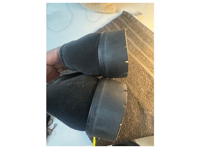 Mocassini Gucci in camoscio nero con morsetto - vista 6