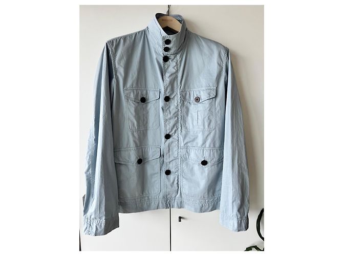 Giacca utility in cotone azzurro Bottega Veneta Blu chiaro - vista 2