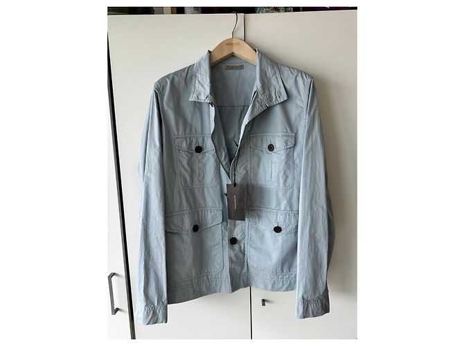 Giacca utility in cotone azzurro Bottega Veneta Blu chiaro - vista 3