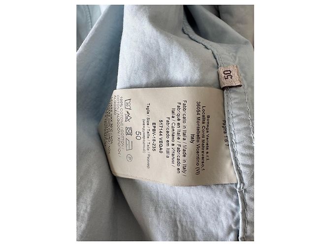 Giacca utility in cotone azzurro Bottega Veneta Blu chiaro - vista 8