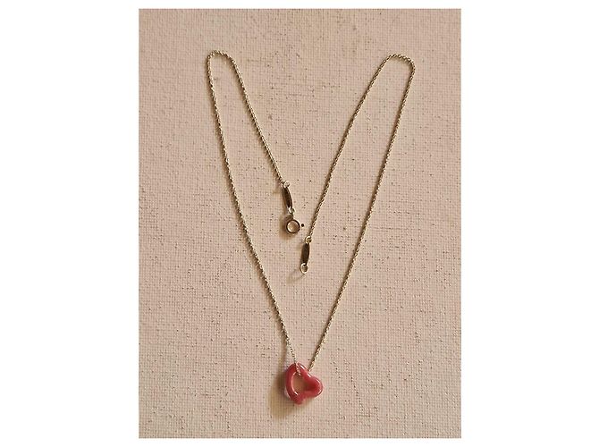 Collana Tiffany & Co. Elsa Peretti Open Heart in argento e rhodolite Rosa - vista 11