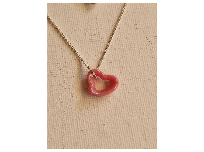 Collana Tiffany & Co. Elsa Peretti Open Heart in argento e rhodolite Rosa - vista 2