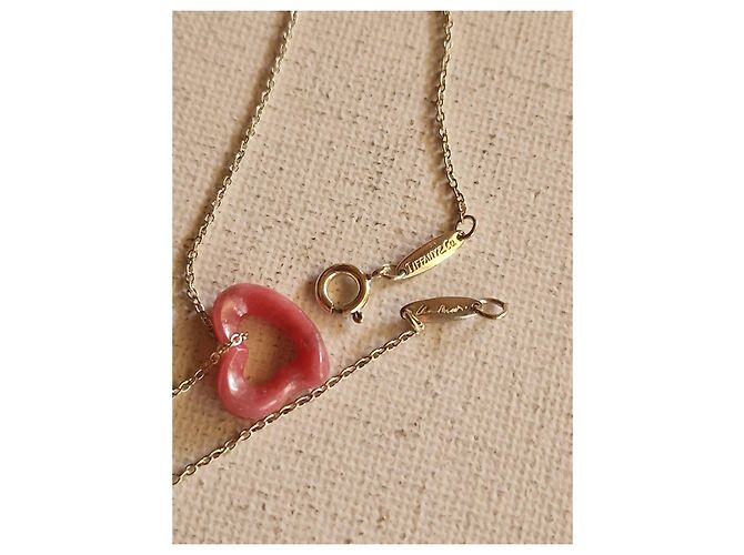 Collana Tiffany & Co. Elsa Peretti Open Heart in argento e rhodolite Rosa - vista 7