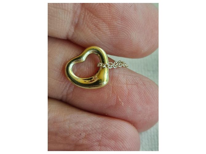Collana Tiffany & Co. Elsa Peretti Open Heart in argento e oro giallo D'oro - vista 6