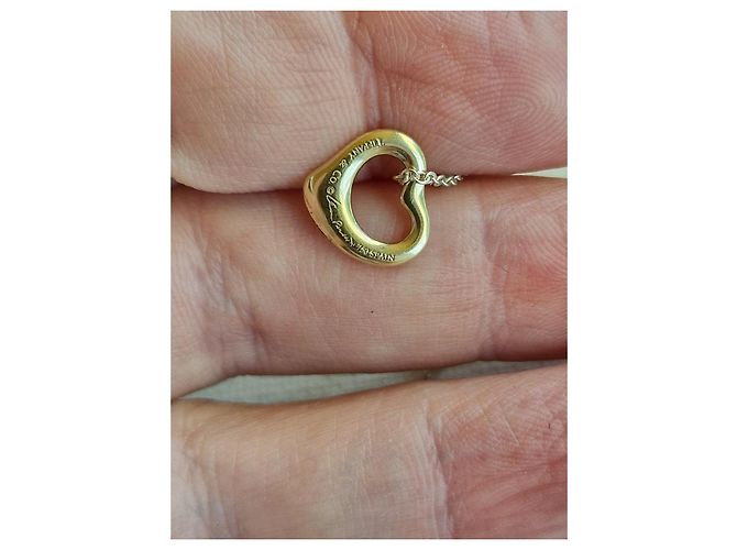 Collana Tiffany & Co. Elsa Peretti Open Heart in argento e oro giallo D'oro - vista 7