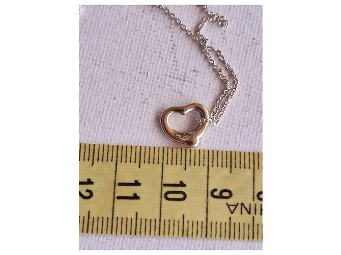 Collana Tiffany & Co. Elsa Peretti Open Heart in argento e oro giallo D'oro - vista 8