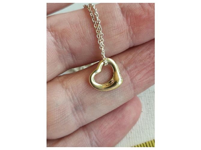Collana Tiffany & Co. Elsa Peretti Open Heart in argento e oro giallo D'oro - vista 9