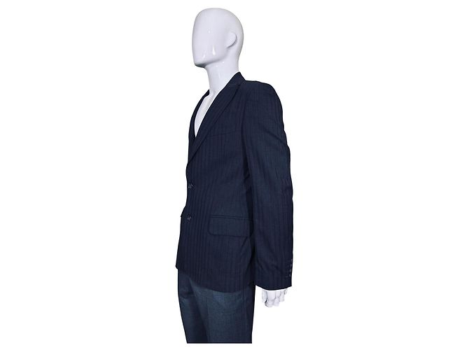 Blazer a righe da uomo Just Cavalli con fodera stampa serpente Nero - vista 2