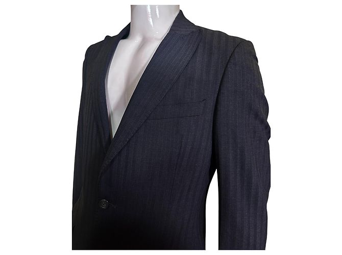 Blazer a righe da uomo Just Cavalli con fodera stampa serpente Nero - vista 3