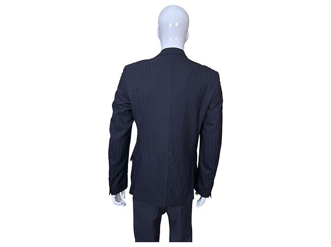 Blazer a righe da uomo Just Cavalli con fodera stampa serpente Nero - vista 4