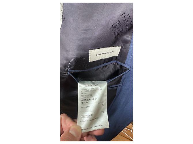 Autre Marque Boggi Milano Pinstripe Wool Blazer Blue - view 6