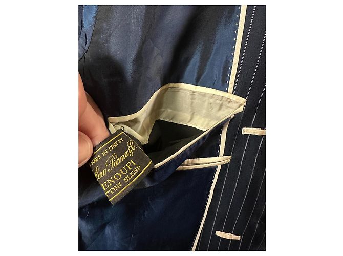 Autre Marque Blazer gessato Pal Zileri Bianco Blu scuro - vista 7