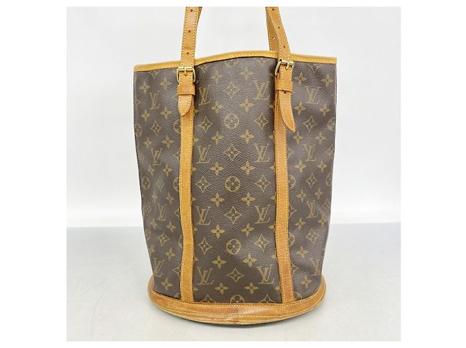 Borsa Tote Louis Vuitton Monogram Bucket GM M42236 Marrone - vista 10