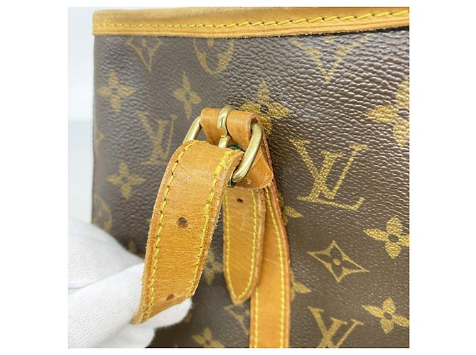 Borsa Tote Louis Vuitton Monogram Bucket GM M42236 Marrone - vista 8