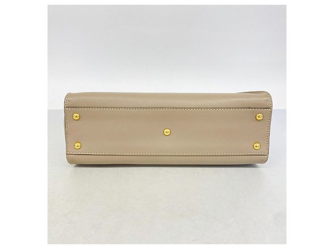 Borsa a mano in pelle Fendi Peekaboo Grigio - vista 3