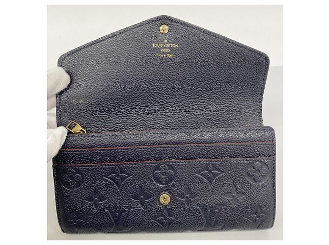 Louis Vuitton Monogram Empreinte Portefeuille Sarah Long Wallet Rosso - vista 3