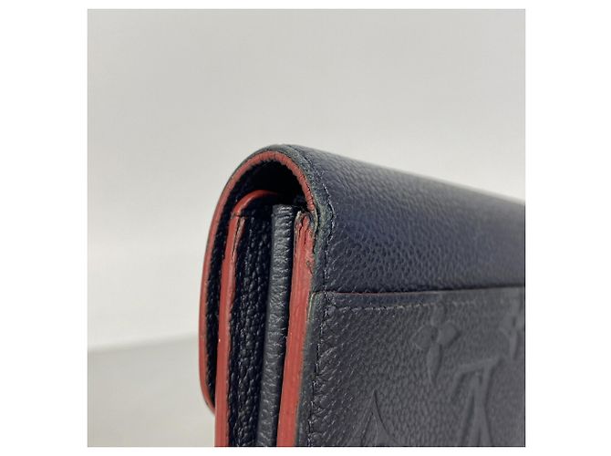 Louis Vuitton Monogram Empreinte Portefeuille Sarah Long Wallet Rosso - vista 6