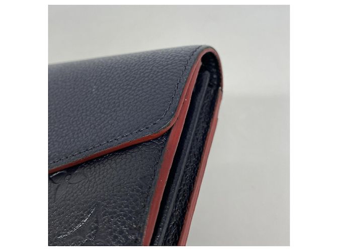Louis Vuitton Monogram Empreinte Portefeuille Sarah Long Wallet Rosso - vista 7