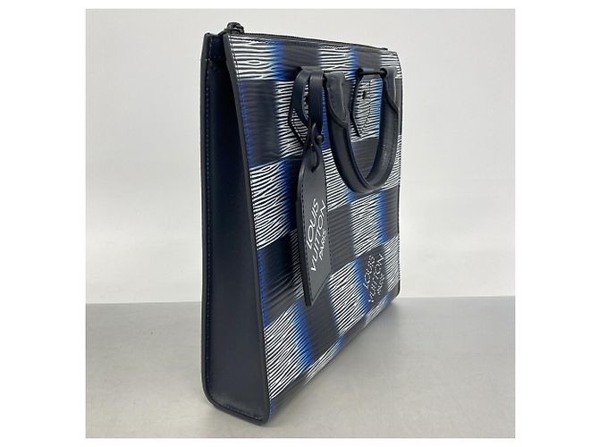 Borsa Louis Vuitton Damier Rush Epi XL Blu - vista 2