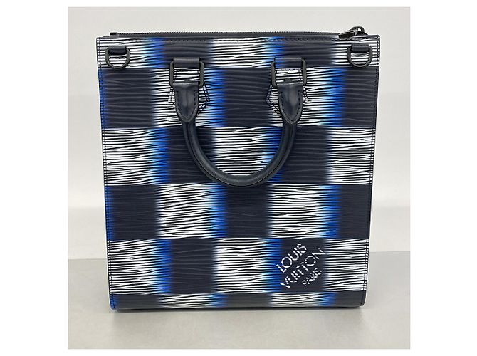 Borsa Louis Vuitton Damier Rush Epi XL Blu - vista 7