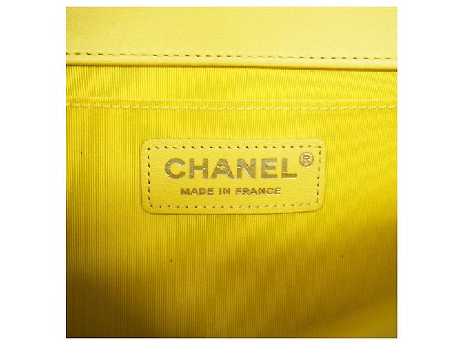 Borsa a tracolla Chanel Boy Chain Giallo - vista 5