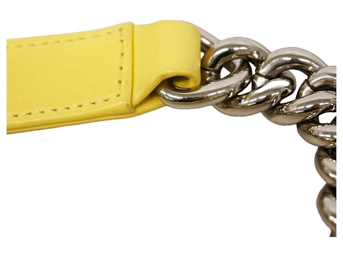 Borsa a tracolla Chanel Boy Chain Giallo - vista 7