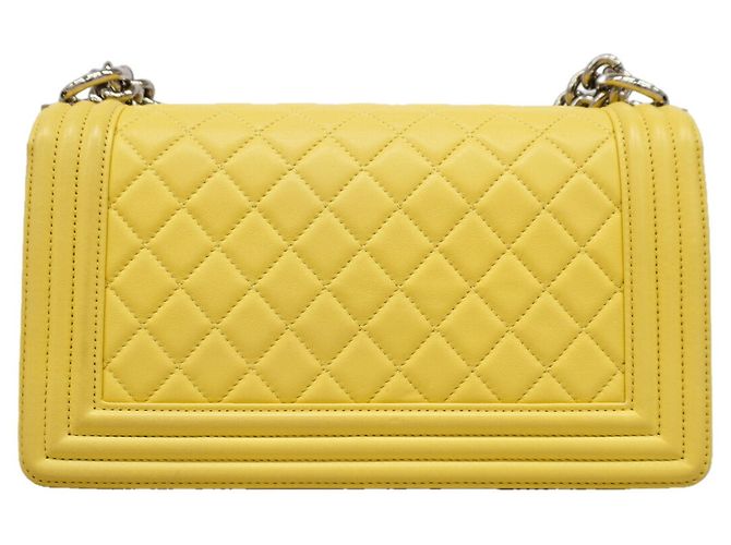 Borsa a tracolla Chanel Boy Chain Giallo - vista 9