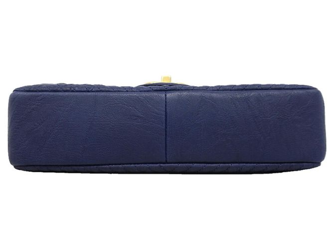Timeless Borsa a tracolla Chanel in pelle blu navy - vista 3