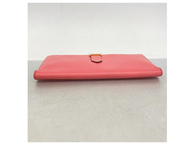 Hermès Portafoglio lungo Hermes Bearn Soufflé Rosa - vista 2