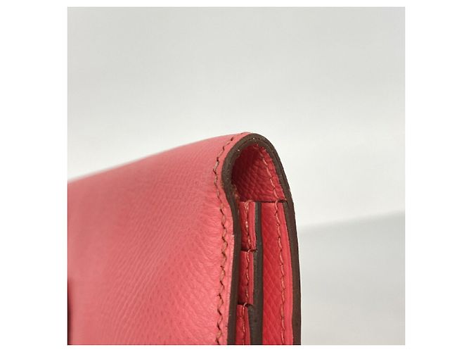 Hermès Portafoglio lungo Hermes Bearn Soufflé Rosa - vista 5