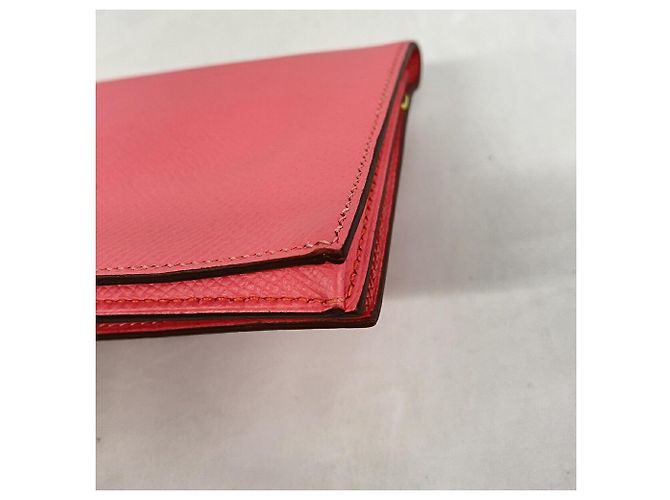 Hermès Portafoglio lungo Hermes Bearn Soufflé Rosa - vista 6