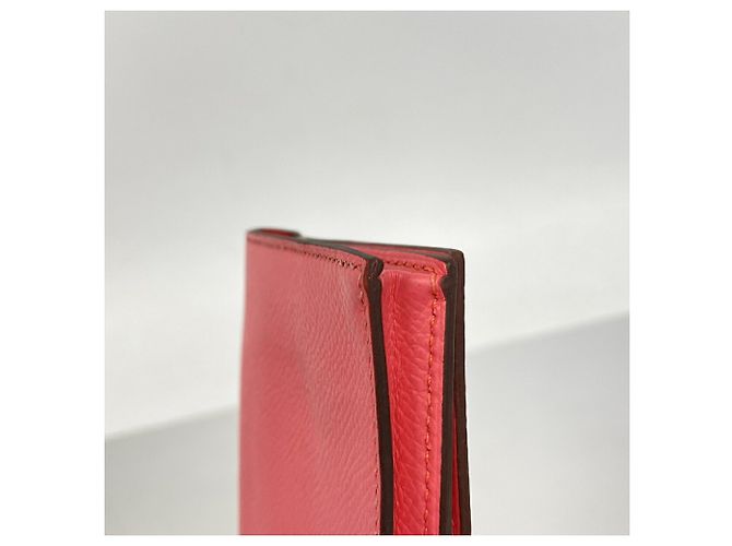 Hermès Portafoglio lungo Hermes Bearn Soufflé Rosa - vista 7
