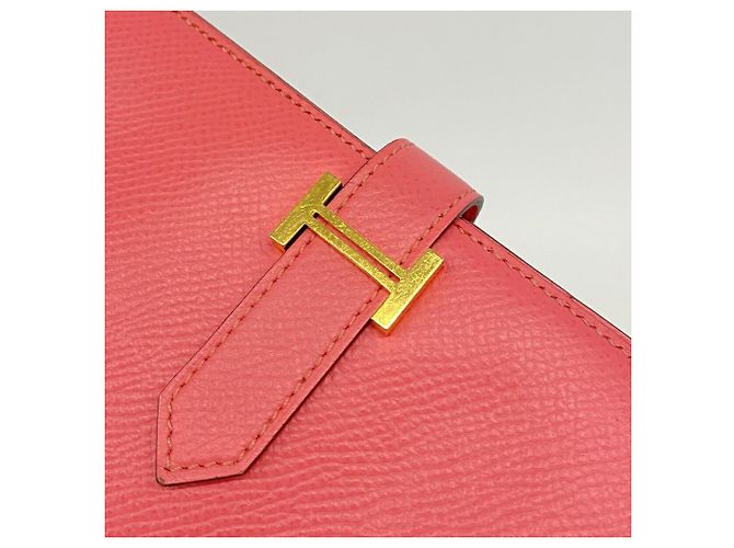 Hermès Portafoglio lungo Hermes Bearn Soufflé Rosa - vista 8
