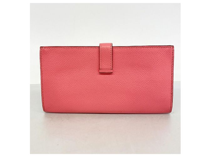 Hermès Portafoglio lungo Hermes Bearn Soufflé Rosa - vista 9