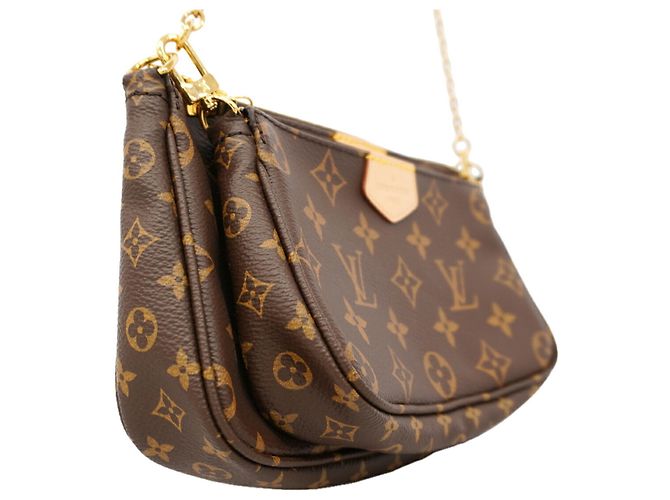Louis Vuitton Monogram Multipochette Accessoires Schultertasche Braun Khaki - Ansicht 2