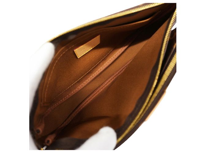 Louis Vuitton Monogram Multipochette Accessoires Schultertasche Braun Khaki - Ansicht 4