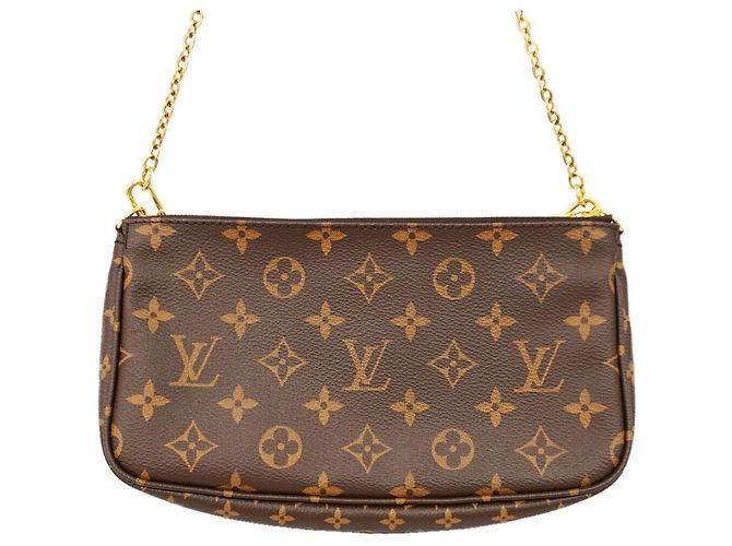 Louis Vuitton Monogram Multipochette Accessoires Schultertasche Braun Khaki - Ansicht 9