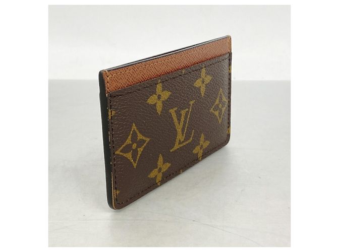 Louis Vuitton Monogram Portecartes Simple Card Case Castaño - vista 2