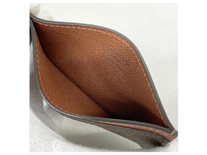 Louis Vuitton Monogram Portecartes Simple Card Case Castaño - vista 3