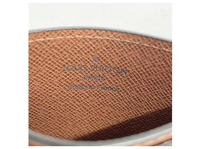 Louis Vuitton Monogram Portecartes Simple Card Case Castaño - vista 4