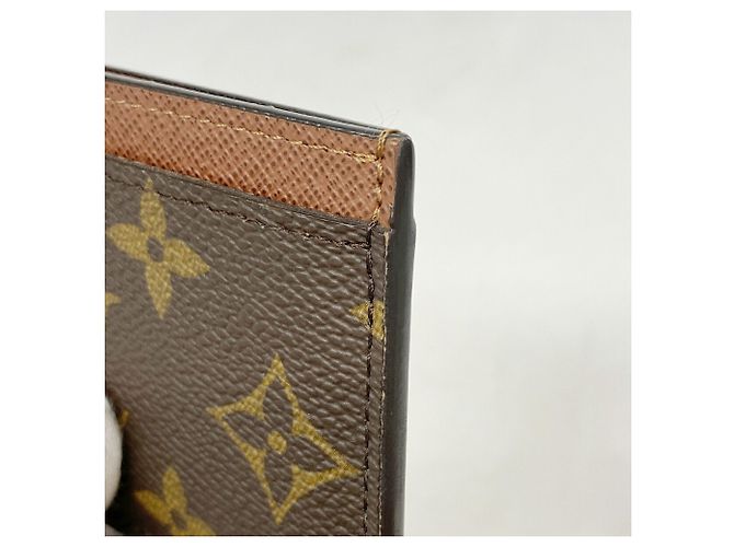 Louis Vuitton Monogram Portecartes Simple Card Case Castaño - vista 6