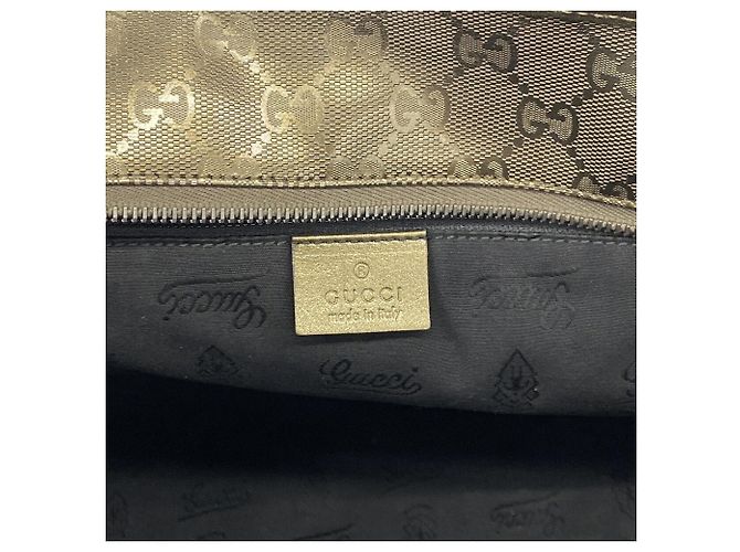 Borsa Tote Gucci GG Stampata 211137 Cachi - vista 5
