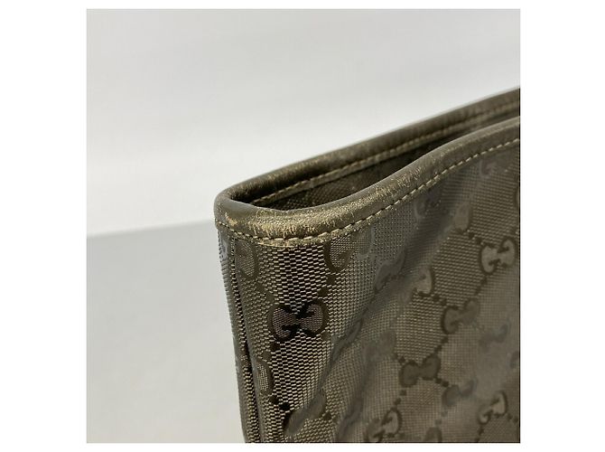 Borsa Tote Gucci GG Stampata 211137 Cachi - vista 7