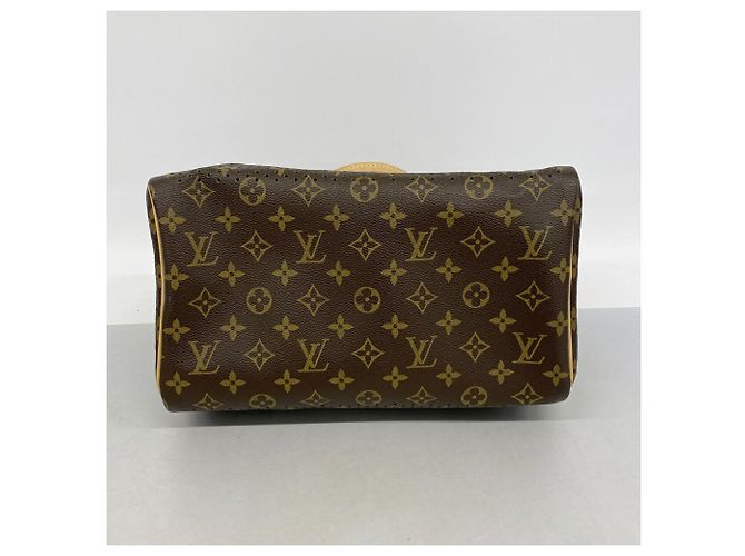 Borsa Louis Vuitton Monogram Perfo Speedy 30 Marrone Verde - vista 3
