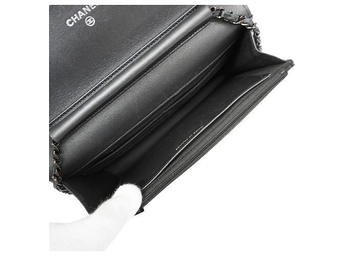 Portafoglio a spalla con catena Chanel Matelassé Nero - vista 4