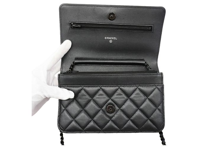 Portafoglio a spalla con catena Chanel Matelassé Nero - vista 9